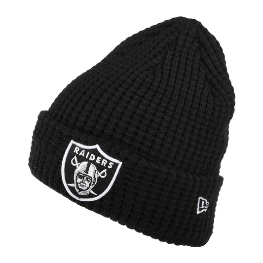 Bonnet à Revers NFL Team Waffle Knit Las Vegas Raiders noir NEW ERA