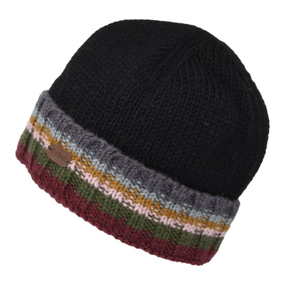 Bonnet Tricot à Revers noir KUSAN