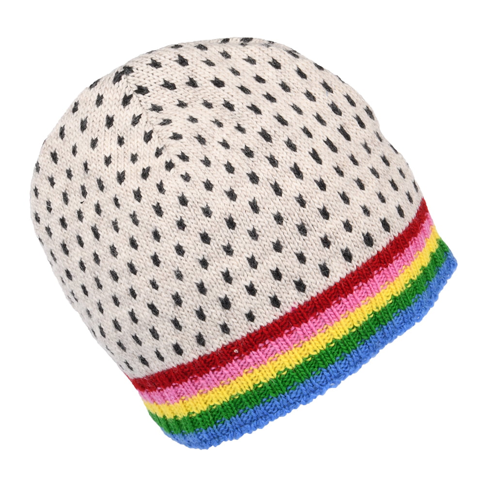 Bonnet Jauge Fine à Fleur Brooklyn blanc-multi KUSAN