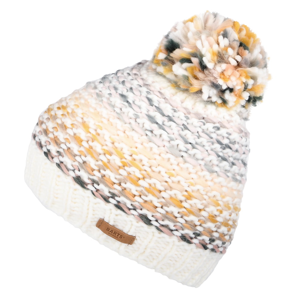 Bonnet à Pompon Maille Teintée Par Sections Myonet crème-vert céladon BARTS