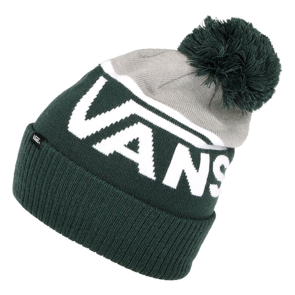 Bonnet à Pompon Stripe vert-gris VANS