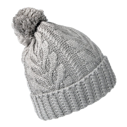 Bonnet à Pompon à Torsades Premium gris clair TIMBERLAND