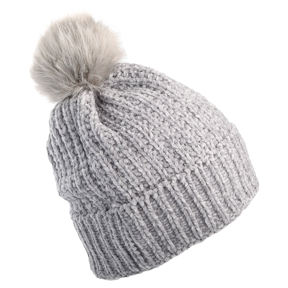Bonnet à Pompon Femme MLB Winterized en Chenille New York Yankees gris NEW ERA