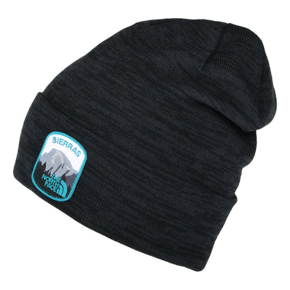 Bonnet Embroidered Earthscape noir chiné THE NORTH FACE