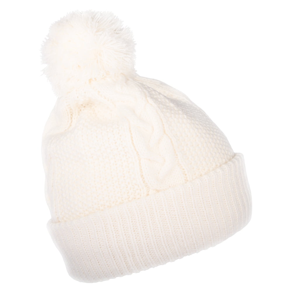 Bonnet à Pompon à Torsades Minna blanc THE NORTH FACE