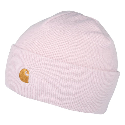 Bonnet à Revers Chase rose clair CARHARTT WIP