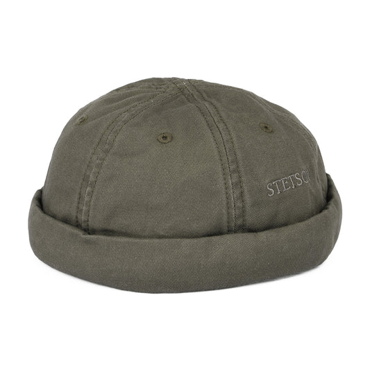 Bonnet Miki Breton en Coton olive STETSON