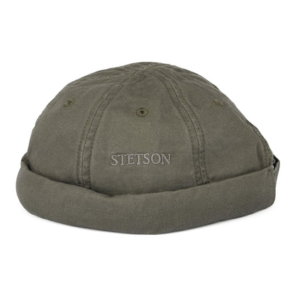 Bonnet Miki Breton en Coton olive STETSON