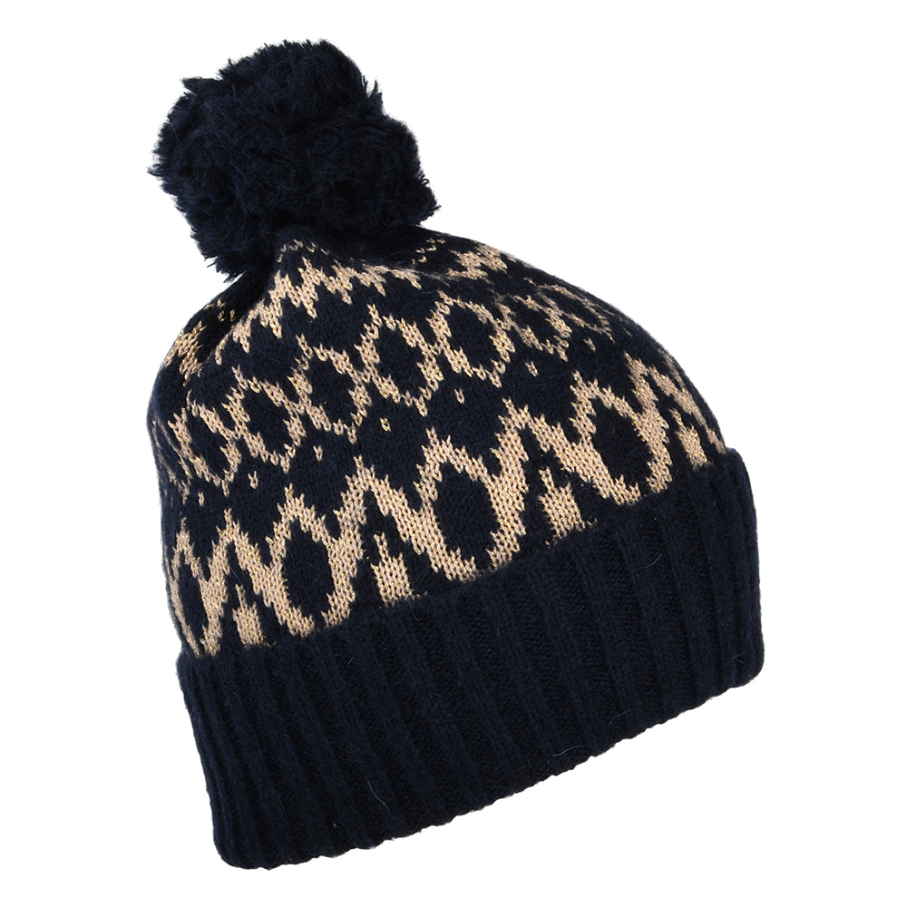 Bonnet à Pompon Shetland bleu marine JOULES