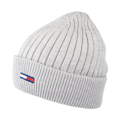 Bonnet Côtelé TJW Flag gris clair TOMMY HILFIGER