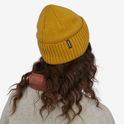 Bonnet en Laine Recyclée Slow Going Patch Brodeo moutarde PATAGONIA