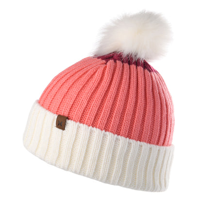Bonnet à Pompon June blanc-rose HURLEY