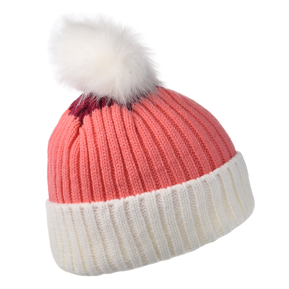 Bonnet à Pompon June blanc-rose HURLEY