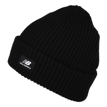 Bonnet à Revers Maille Gaufrée noir NEW BALANCE
