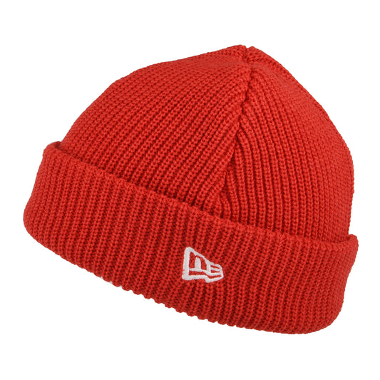 Bonnet Côtelé à Revers Court rouge NEW ERA