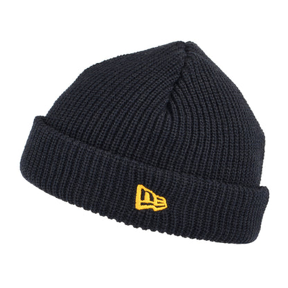 Bonnet Côtelé à Revers Court bleu marine NEW ERA
