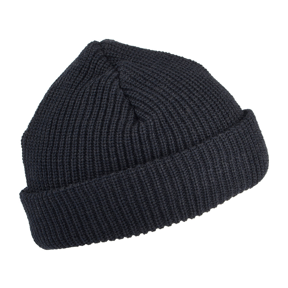 Bonnet Côtelé à Revers Court bleu marine NEW ERA