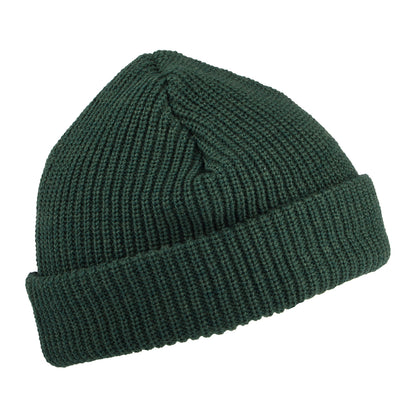 Bonnet Côtelé à Revers Court vert foncé NEW ERA