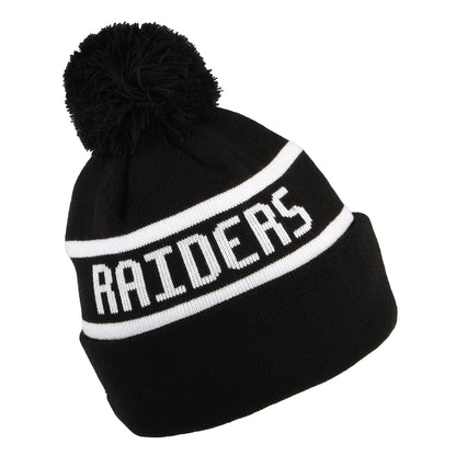 Bonnet à Pompon NFL Jake Cuff Las Vegas Raiders noir-blanc NEW ERA