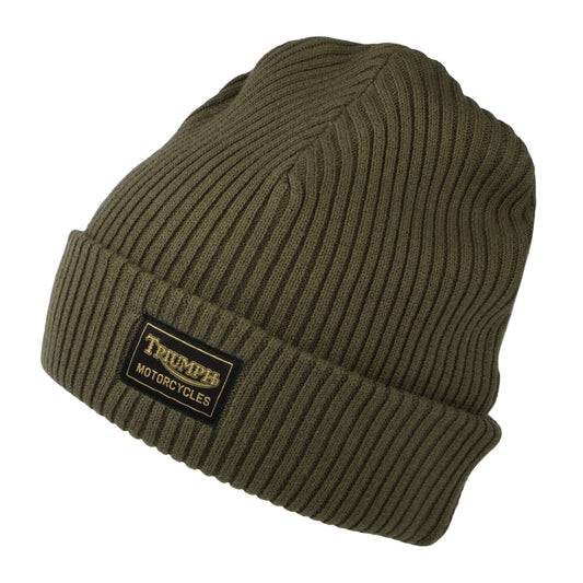 Bonnet à Revers en Coton Larry khaki foncé TRIUMPH MOTORCYCLES