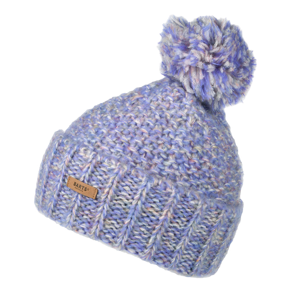Bonnet à Pompon Grosse Maille Aitane violet BARTS