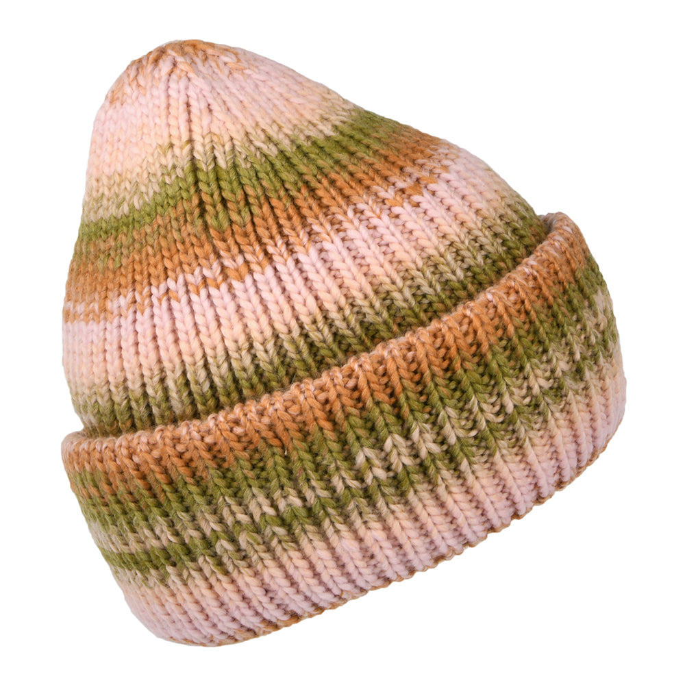 Bonnet Maille Teinte Par Sections Elanor vert militaire-rose BARTS