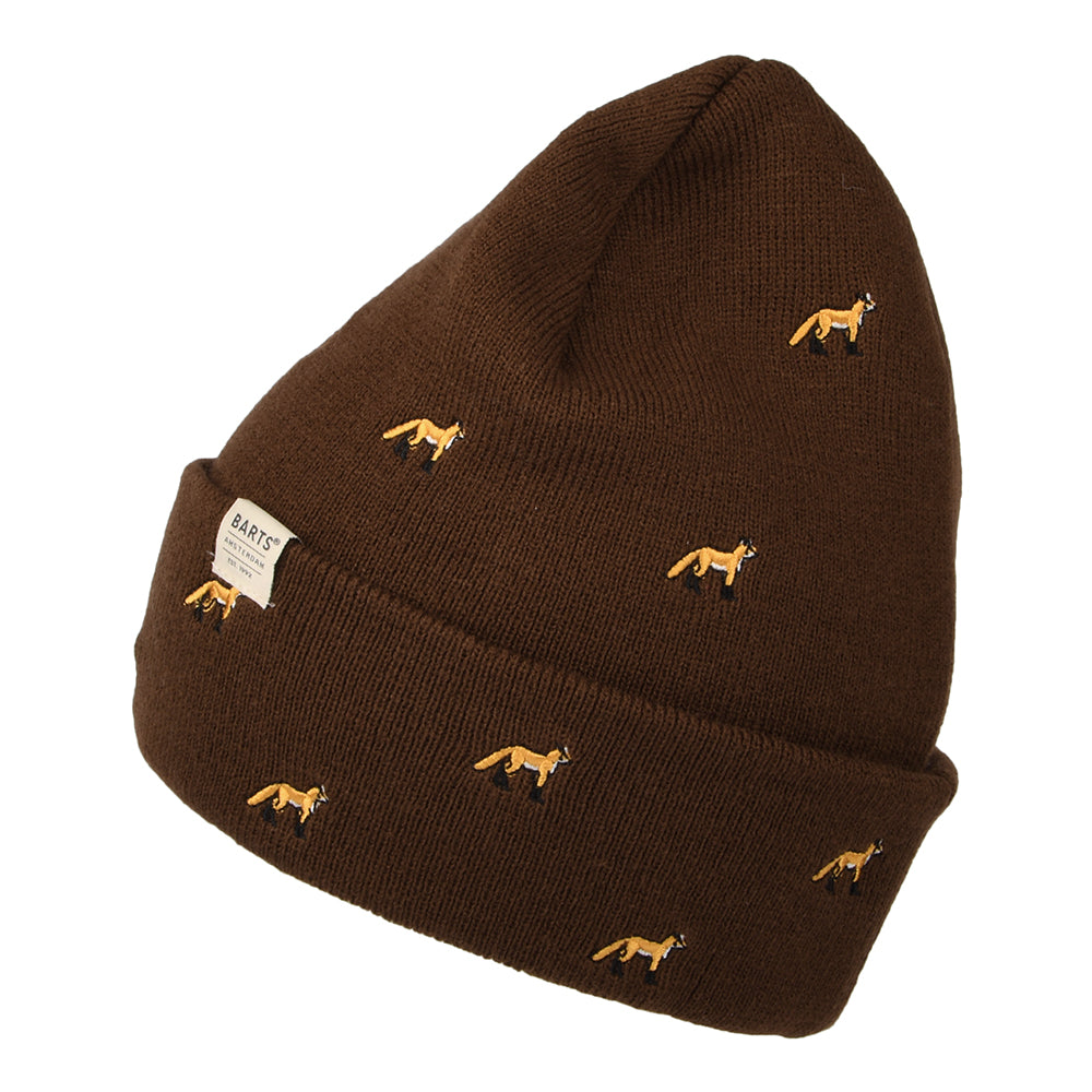 Bonnet à Revers Renards Vinson marron foncé BARTS