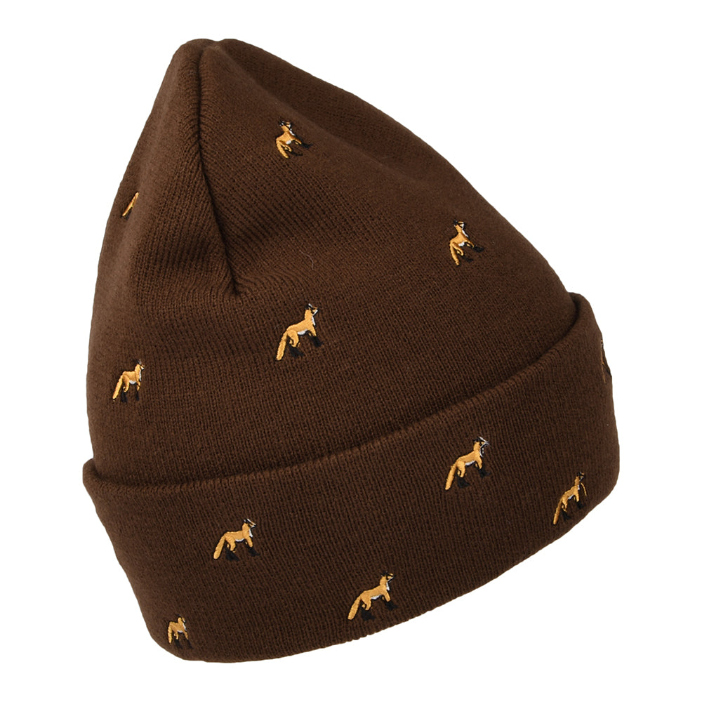 Bonnet à Revers Renards Vinson marron foncé BARTS