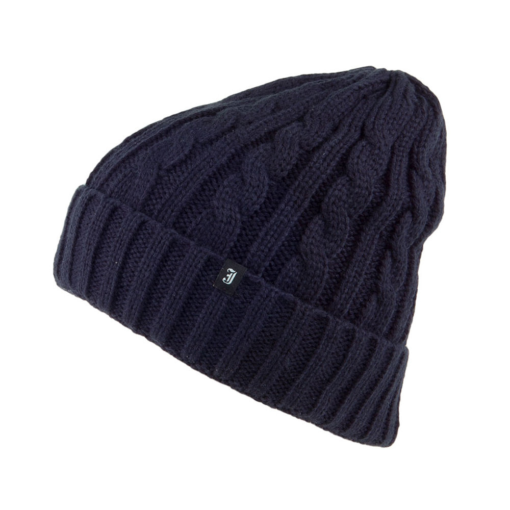 Bonnet Jeune à Torsades bleu marine JAXON & JAMES