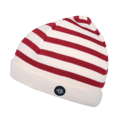 Bonnet Enfant à Rayures Lannion naturel-rouge ARMOR LUX