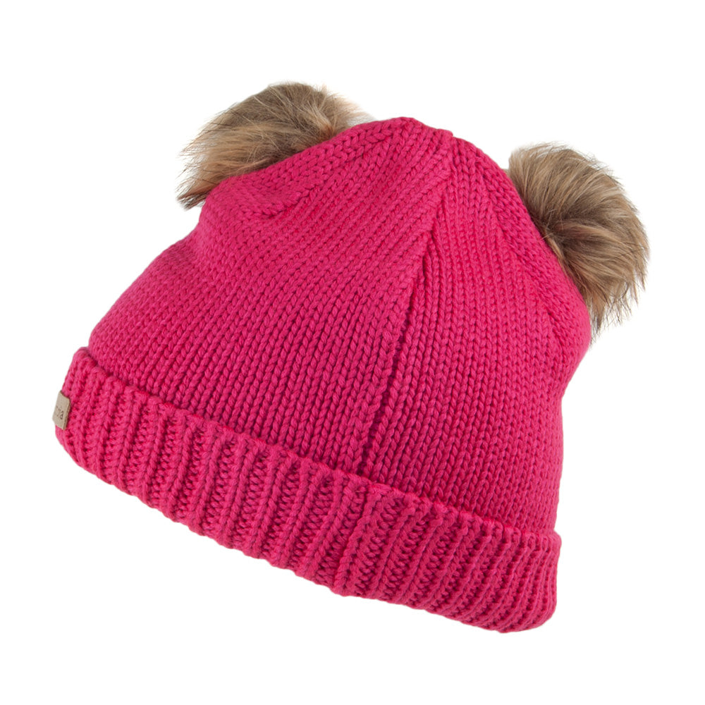 Bonnet à Pompon Double Snow Problem rose COLUMBIA