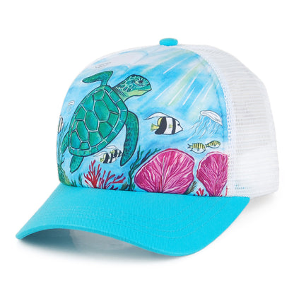 Casquette Trucker Enfant Artist Series mélange de bleus SUNDAY AFTERNOONS