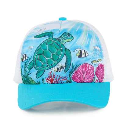Casquette Trucker Enfant Artist Series mélange de bleus SUNDAY AFTERNOONS