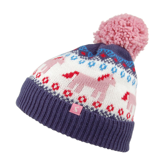 Bonnet à Pompon Enfant Fallbury bleu marine JOULES