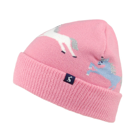 Bonnet Enfant Pink Unicorn rose JOULES