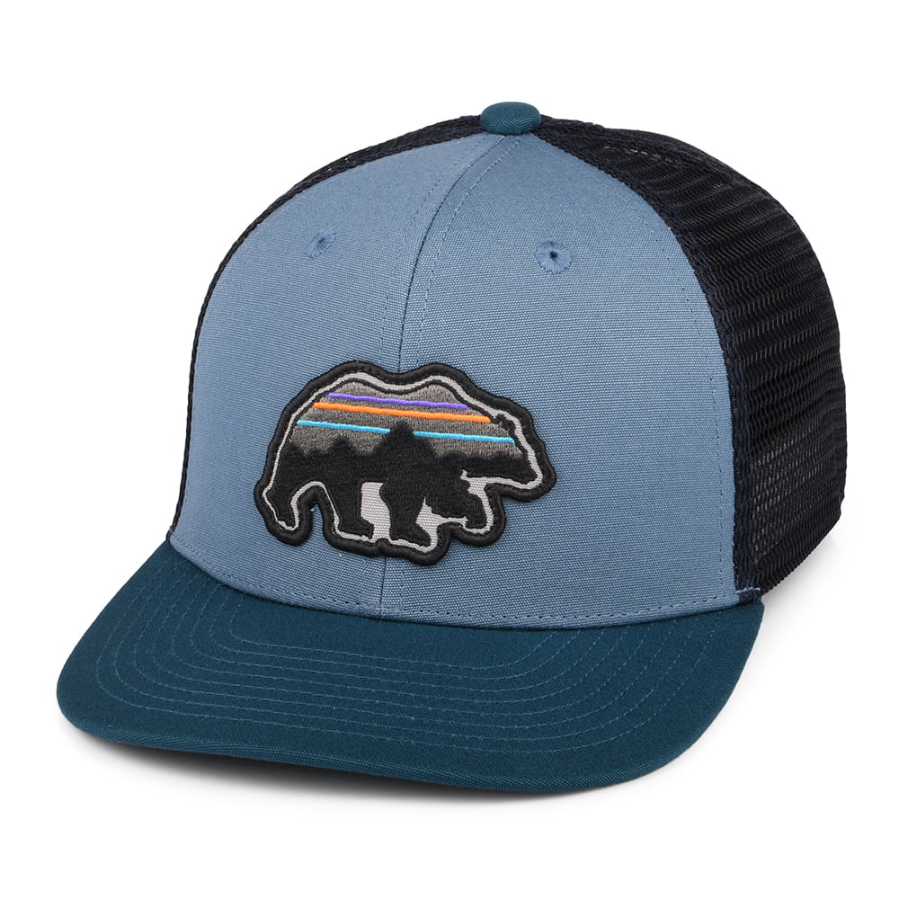 Casquette Trucker Enfant en Coton Bio Back for Good Bear bleu PATAGONIA