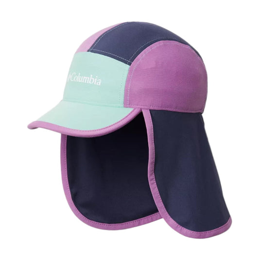 Casquette Saharienne Enfant Cachalot II menthe-violet-bleu marine COLUMBIA