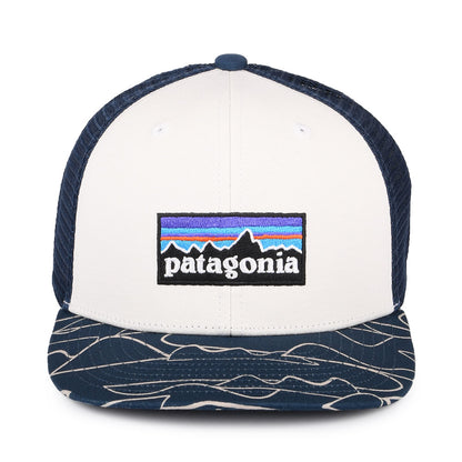 Casquette Trucker Enfant en Coton Bio P-6 Logo blanc-bleu PATAGONIA