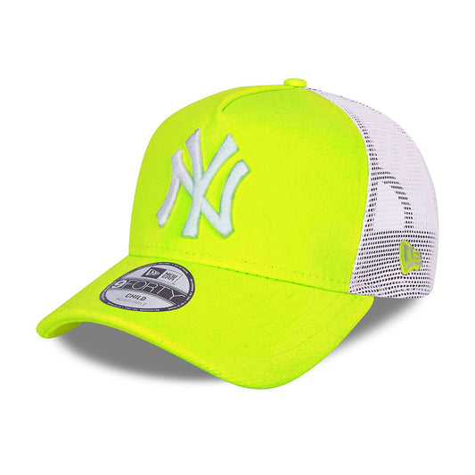 Casquette Trucker Enfant A-Frame Tonal Mesh New York Yankees jaune fluo NEW ERA