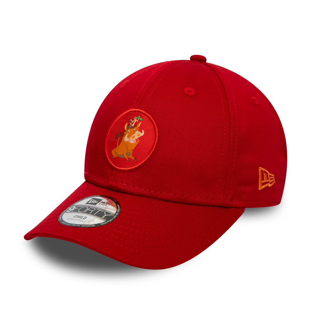 Casquette Enfant 9FORTY Disney Roi Lion Logo Timon et Pumbaa écarlate NEW ERA
