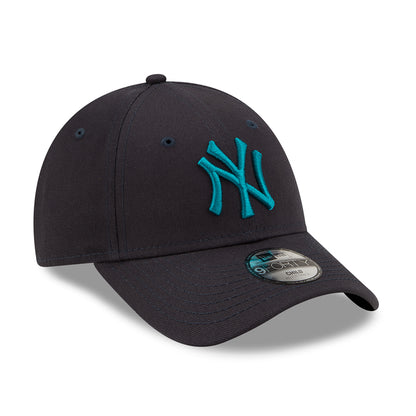 Casquette Enfant 9FORTY MLB League Essential New York Yankees bleu marine-bleu sarcelle NEW ERA