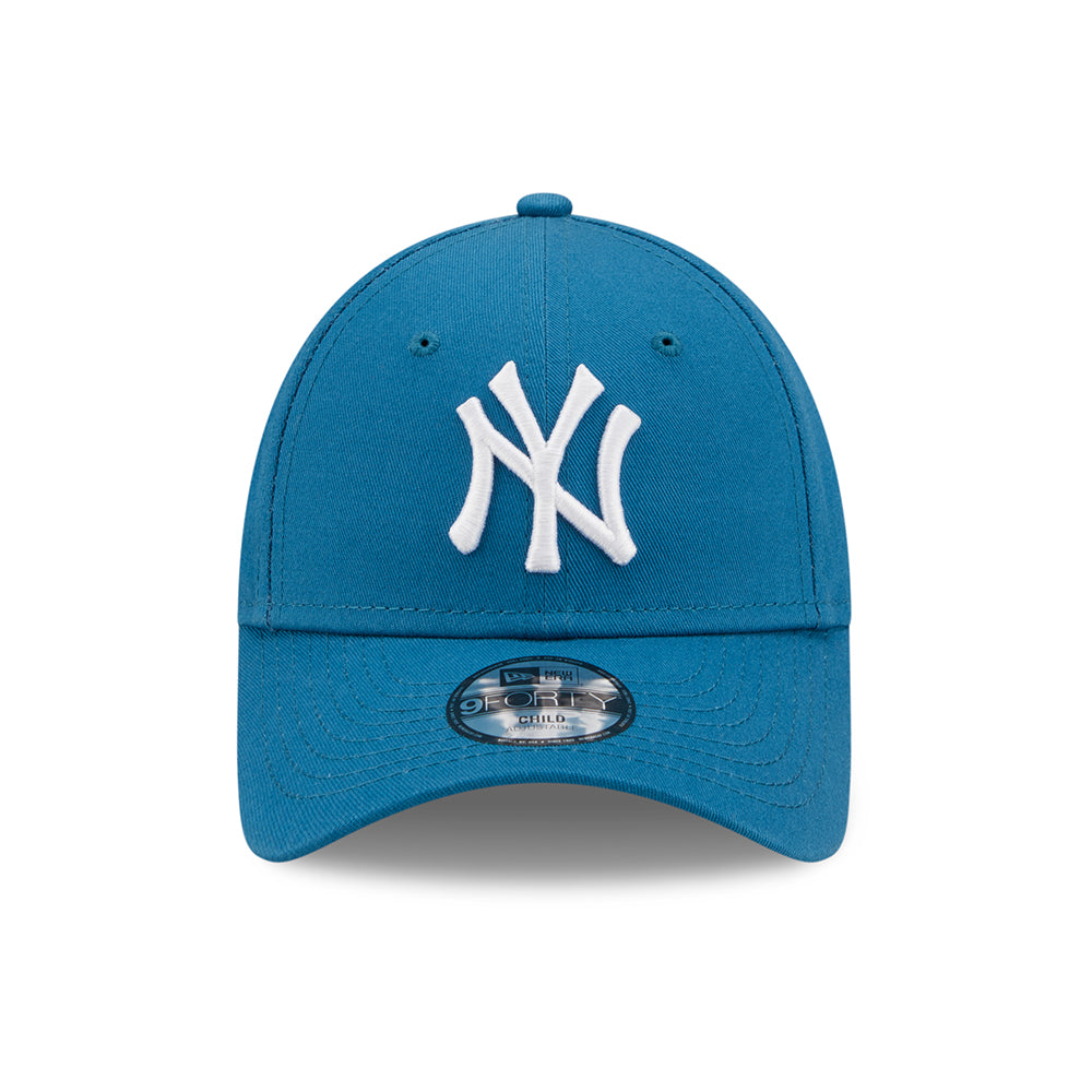 Casquette Enfant 9FORTY MLB League Essential New York Yankees bleu sarcelle-blanc NEW ERA