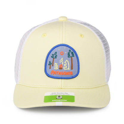 Casquette Trucker Enfant en Coton Bio Camp With Friends jaune clair PATAGONIA