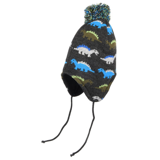 Bonnet à Pompon Péruvien Dino gris SCALA