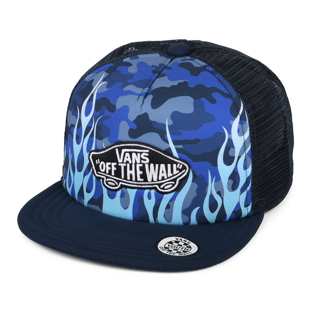 Casquette Trucker Enfant Classic Patch Flame bleu VANS