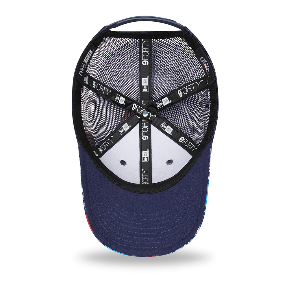 Casquette Trucker Enfant 9FORTY MLB Print New York Yankees noir-blanc NEW ERA