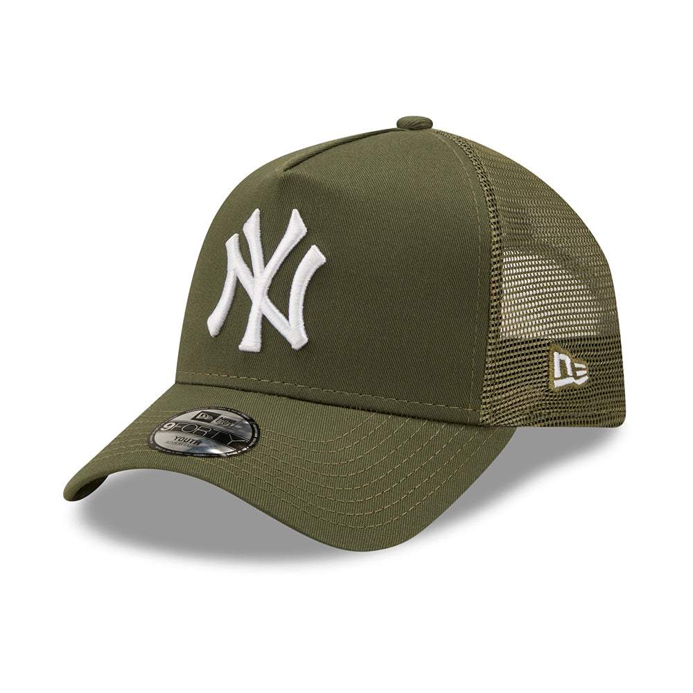 Casquette Trucker Enfant 9FORTY MLB Tonal Mesh A-Frame New York Yankees olive NEW ERA