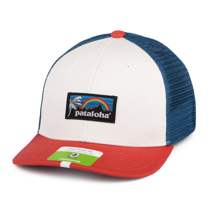 Casquette Trucker Enfant en Coton Bio Patalokahi Label blanc-rouge-bleu PATAGONIA