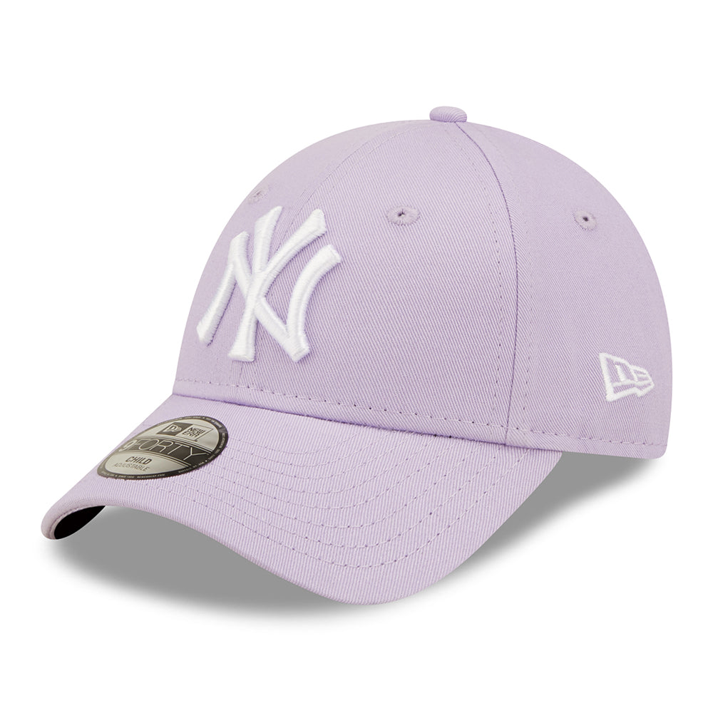 Casquette Enfant 9FORTY MLB League Essential New York Yankees lilas-blanc NEW ERA