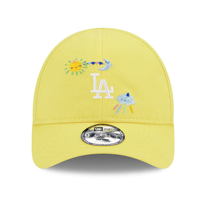 Casquette Bébé 9FORTY MLB Starry L.A. Dodgers jaune clair NEW ERA